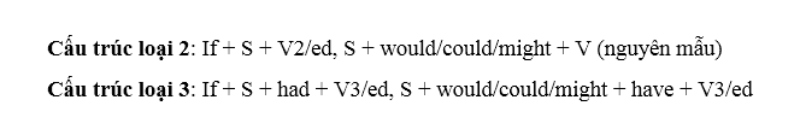 Công thức câu gián tiếp của câu điều kiện loại 2,3